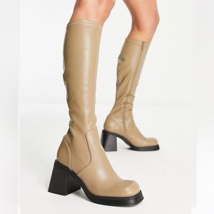 Asos heeled knee high boots